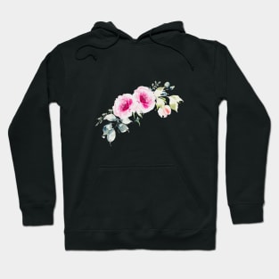 Soft delicate Botanicals - dark background - Zaylee Raine Collection Hoodie